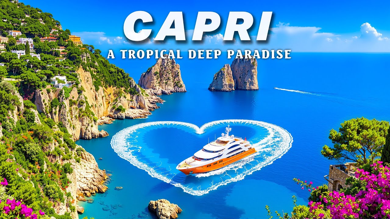 Capri 4K Drone Footage | Cinematic Island Beauty, Mediterranean Blues & Deep House Chill