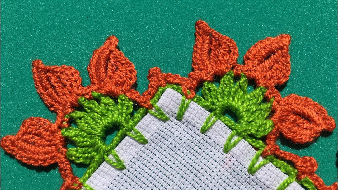 🌈PUNTILLA DE FLOR TEJIDA A CROCHET🎁 ORILLA PARA SERVILLETA O MANTEL SUPER FACIL 💥NUMERO 48