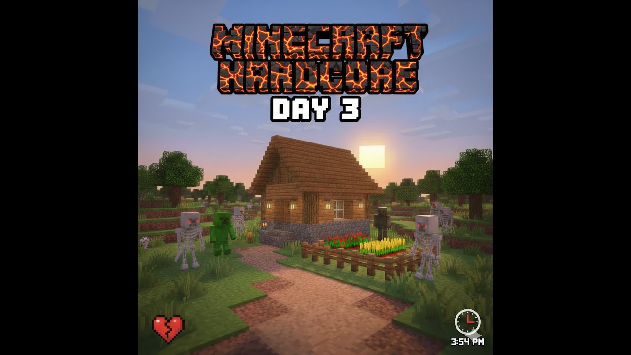 Hardcore Day 3! finally a farm!
