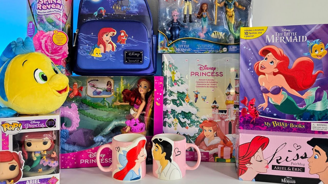 Unboxing NEW Disney Little Mermaid Toys Collection and Review| ASMR no talking