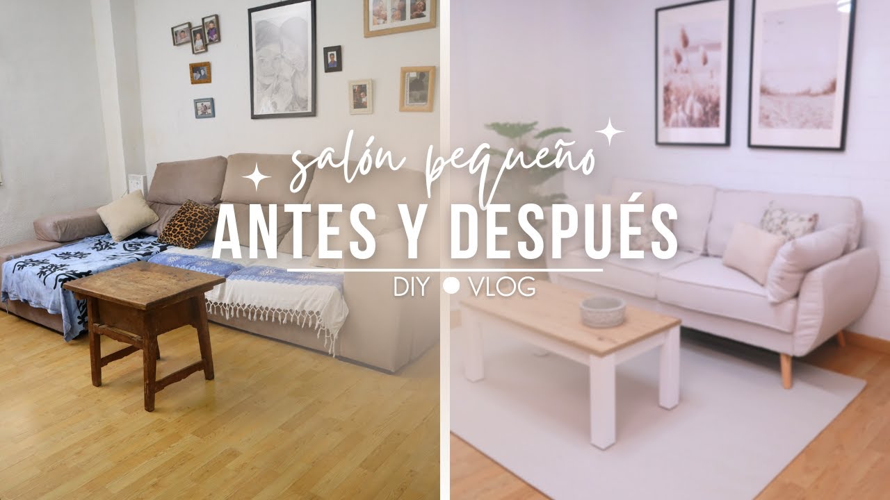 REMODELACIÓN DE SALÓN PEQUEÑO / TRANSFORMACIÓN SALÓN/COMEDOR | REFORMA SIN OBRAS Proceso al completo