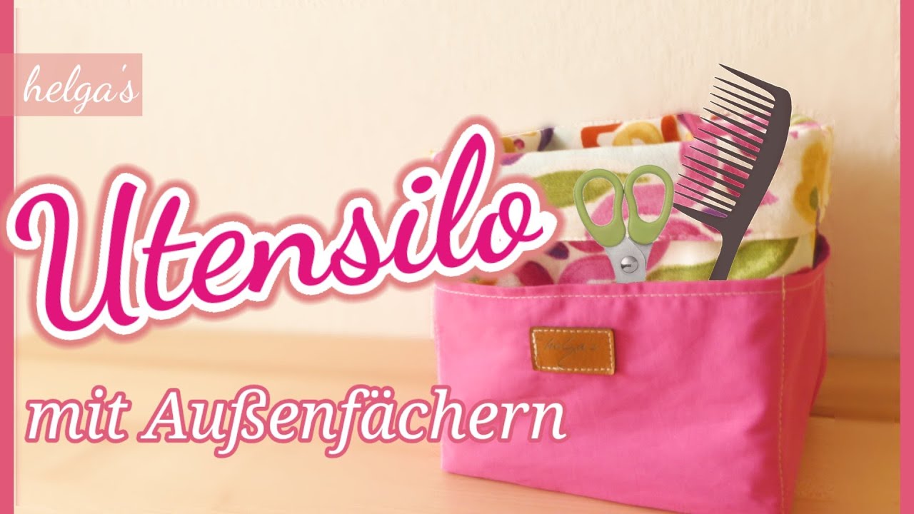 Utensilo mit Außenfächern selber nähen