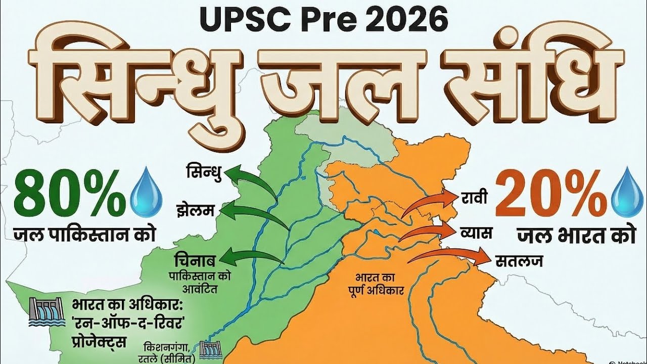 सिंधु जल संधि #upsccurrentaffairs #upsc2026 #upscprelims 