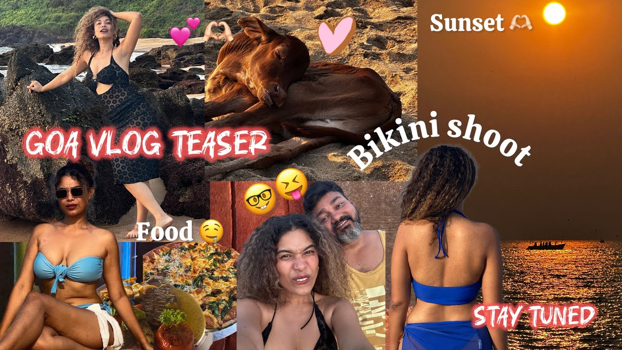 Bikini shoot in goa 💕Kolhapur to mumbai airbnb 🚙Teaser🫰🏻long Video coming at Saturday 🏖️👙