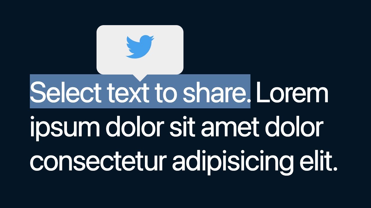 How to Implement a Tooltip to Share Selected Text With Vanilla JavaScript