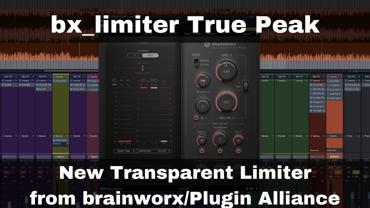 bx_limiter True Peak | New Transparent Limiter from brainworx/Plugin Alliance