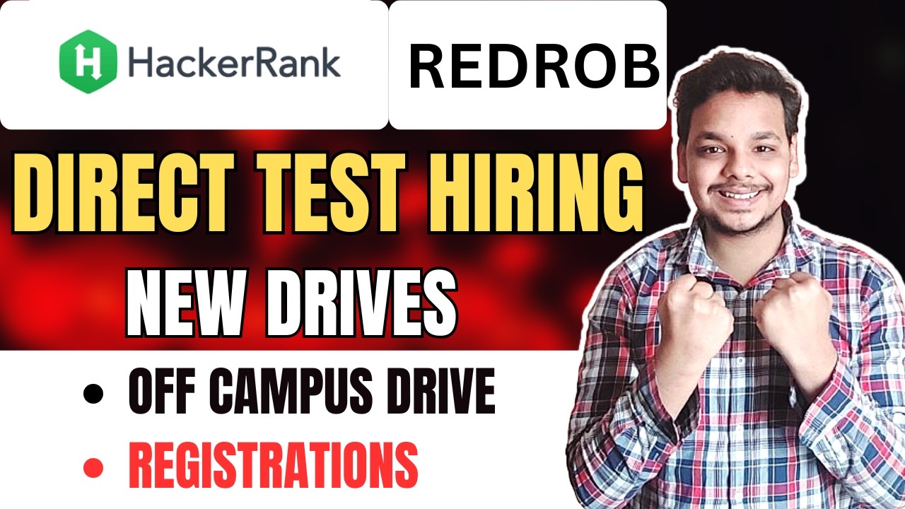Direct Test Hiring | Myntra , Hackerrank , Redrob | 2027, 2026, 2025 Batch Hirings | Off Campus