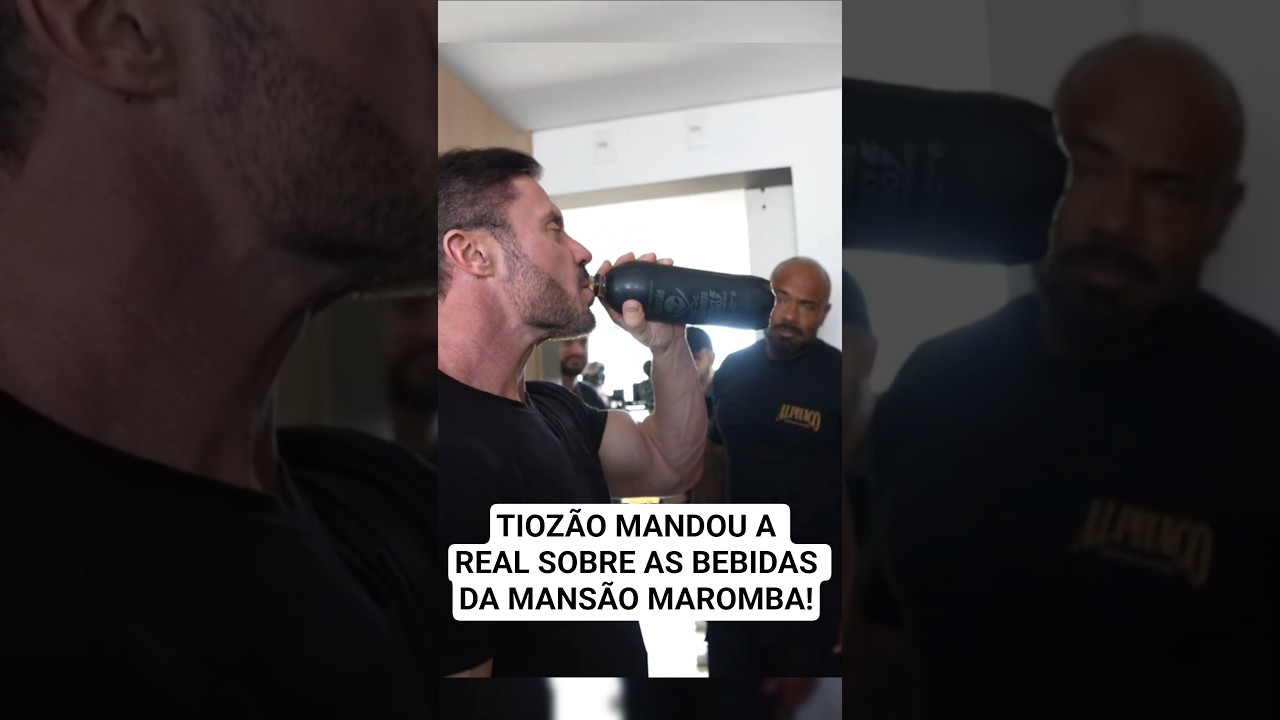 Cariani testou a bebida da mansão maromba. 