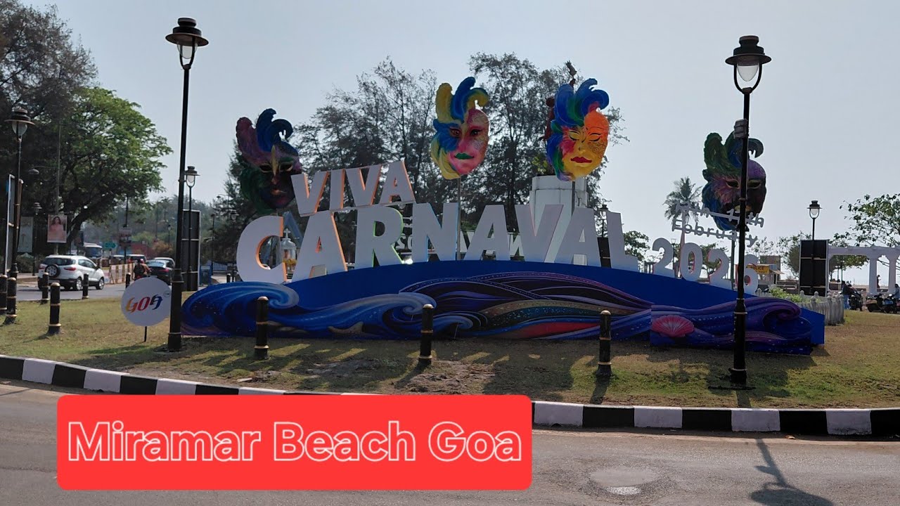 Miramar Beach Goa  in Carnival time February 2026.||  