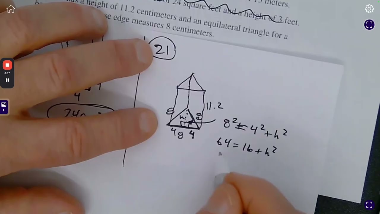 Geometry 12 4 volumes of Prisms and Cylinders  13, 14, 16   19, 21   24
