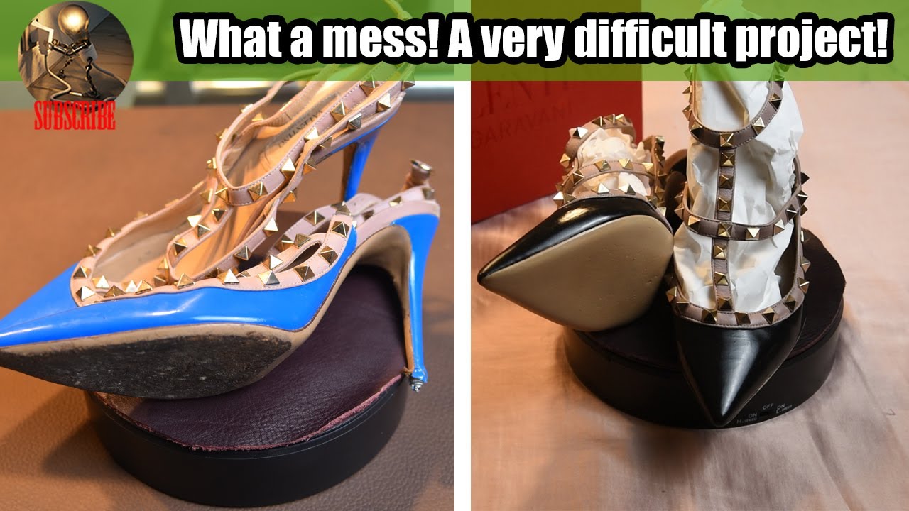Valentino Garavani Rockstud 👀 Repaired Heels and Heel Tips & Completely Repainted