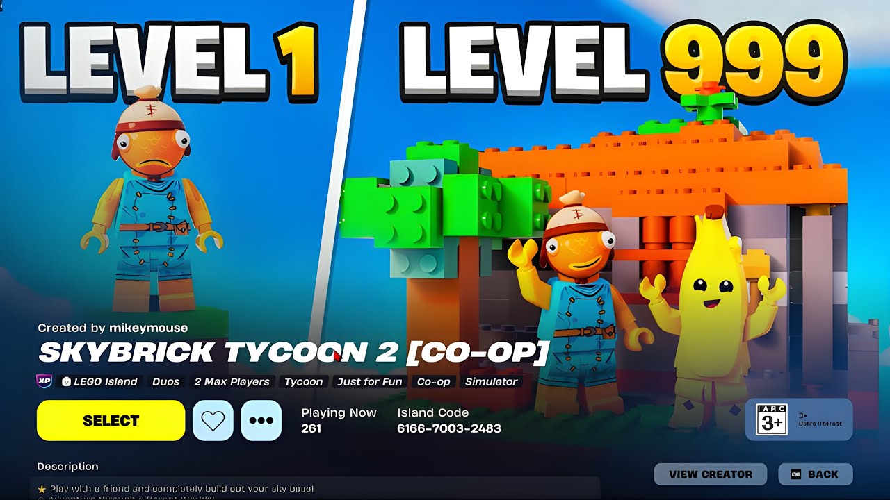 Fortnite skybrick tycoon 2 | Build your own house! Unlock Weapons! | Live