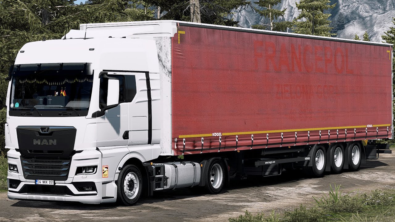 Realistic Driving in Narrow Albania Roads | Man TGX 2020 | ETS2 1.52