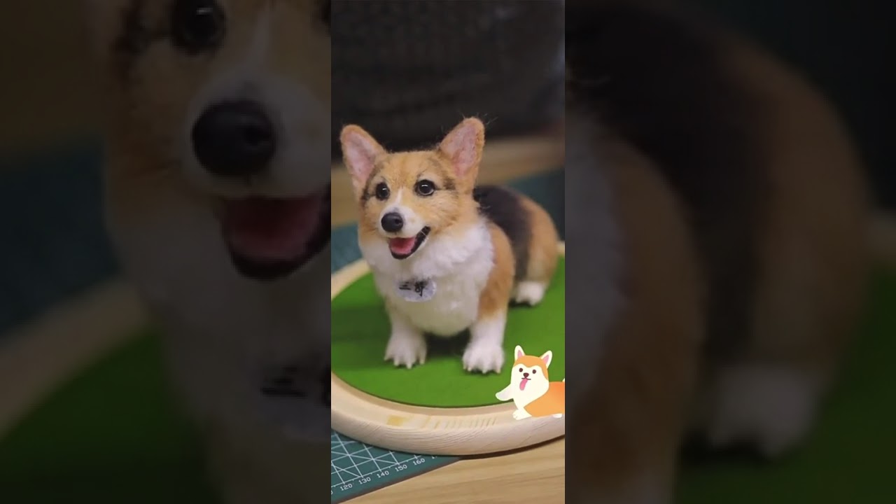 Custom Felted Corgi | Handmade Pet Art#NeedleFelting  #PetMemorial  #CustomPetArt