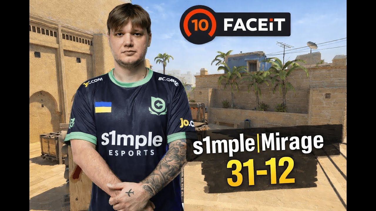 s1mple dominates in FACEIT level 10 | POV (Mirage)