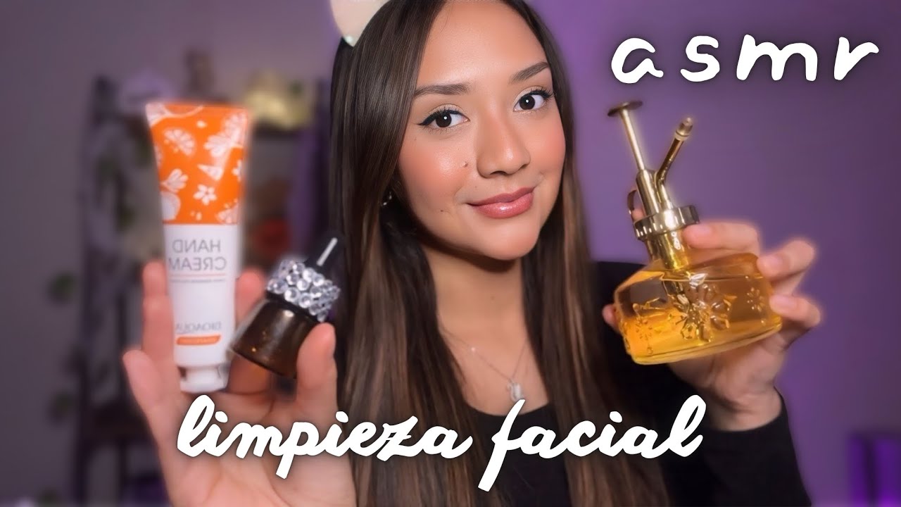 ASMR TE HAGO UNA LIMPIEZA FACIAL MUY RELAJANTE + MASCARILLAS FACIALES 💤