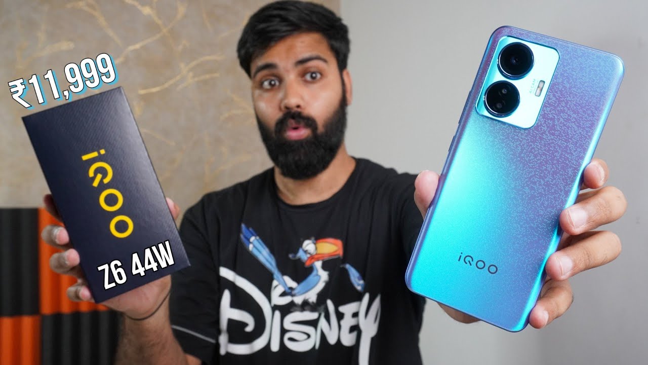 iQOO Z6 44W Unboxing - First Sale Unit, 50MP Camera, FHD+ AMOLED, 5000 mAh Battery at ₹11,999 😍
