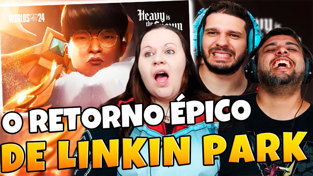 Heavy Is The Crown ft. Linkin Park | Tema do Mundial 2024 de League of Legends | FAMILY REACTS