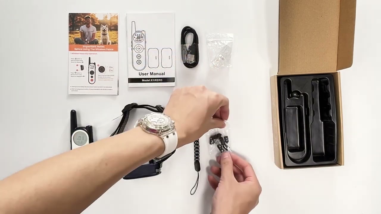 wireless dog fence / invisible fence for dogs unboxing (Mimofpet X3 model)