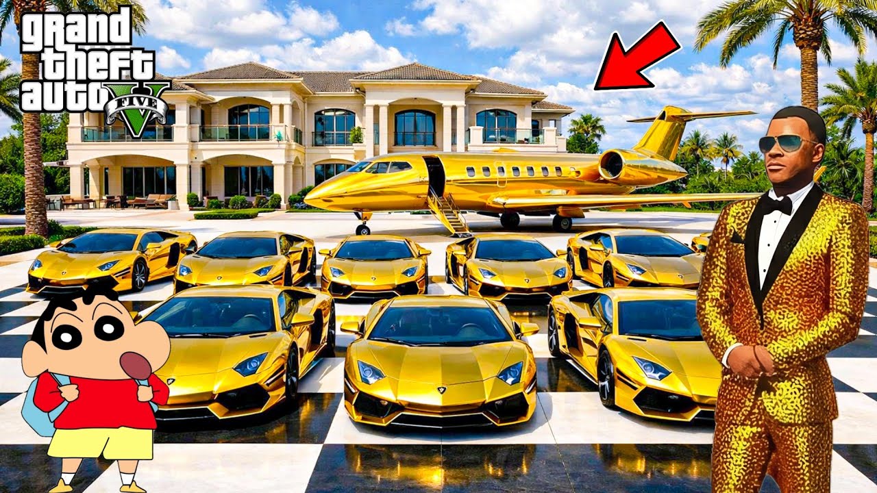 Franklin Or Shinchan Touch Anything Become Diamond Gold in GTA 5 | Ai Gamerz