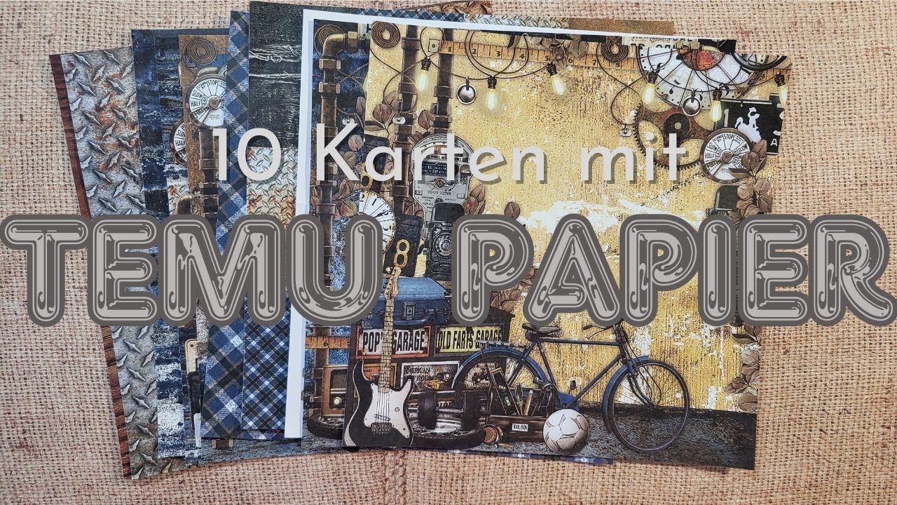 10 Karten 1 Block von Temu | Temu Paper Garage | #grunge 