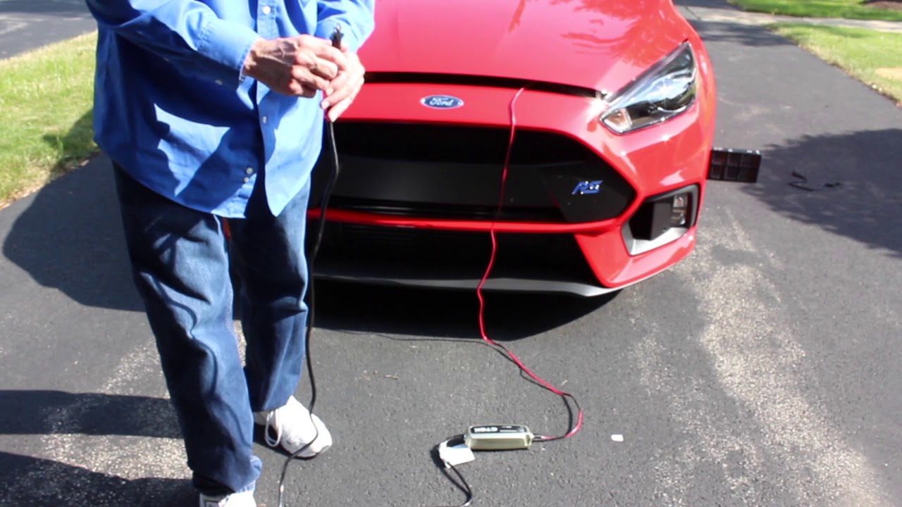 How to attach a CTEK MXS 5.0 to a Ford Focus RS and also how to jump start an RS