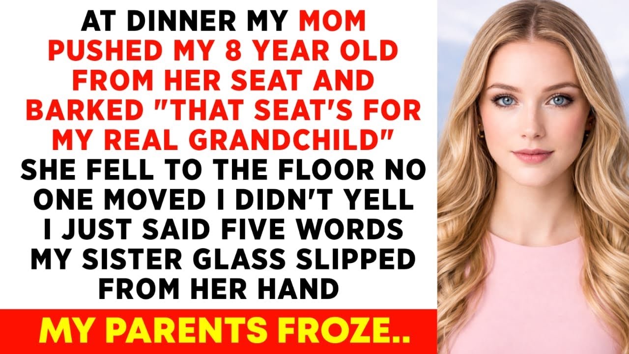 At Dinner, My Mom Pushed My 8 Year Old From Her Seat And Barked, Seat’s For My Real Grandchild....
