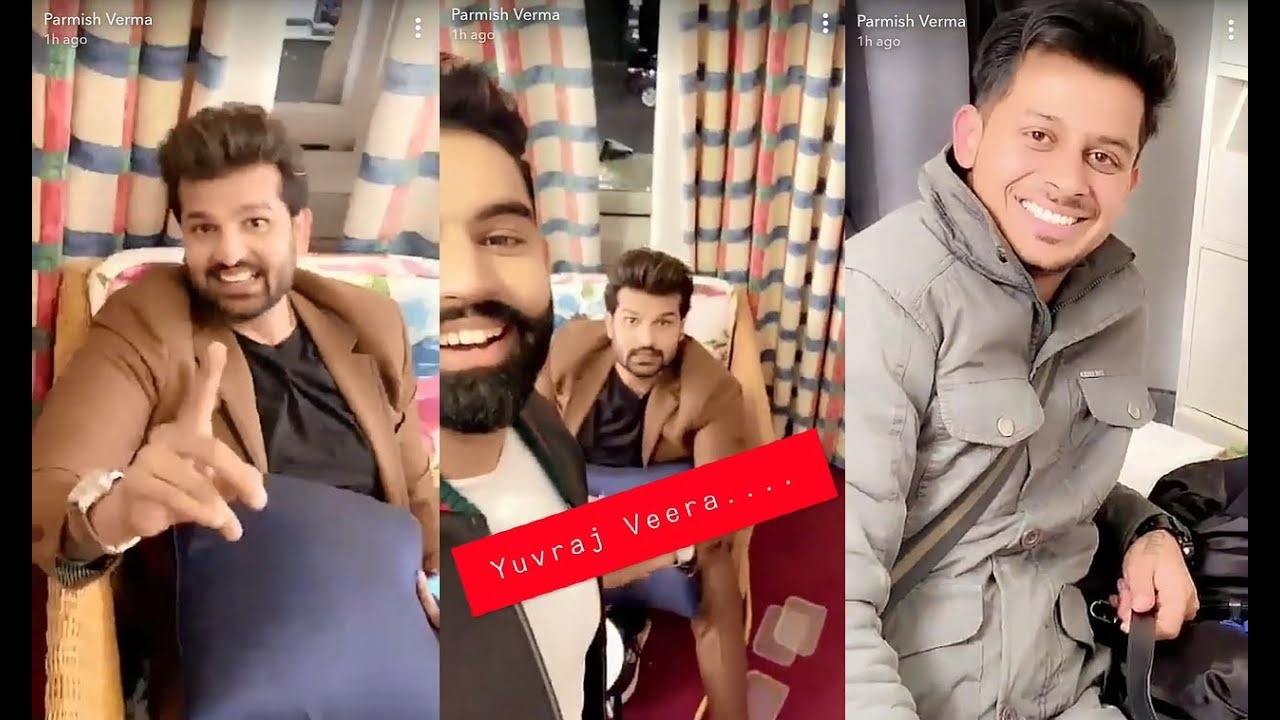 Parmish Verma Fun With Yuvraj Hans , Laddi , Bhullar on Jinde Meriye Shoot