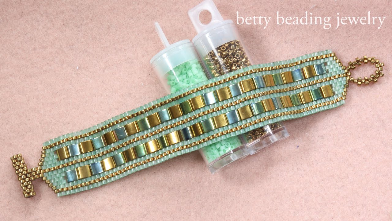2 Tila rows beaded bracelet elegant and easy beading tutorial