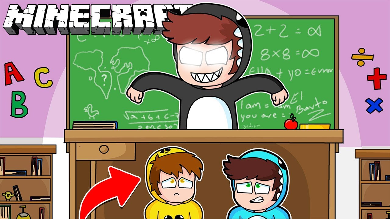 MILO! NOS ESCONDEMOS de MILOBRINE en la ESCUELA en MINECRAFT