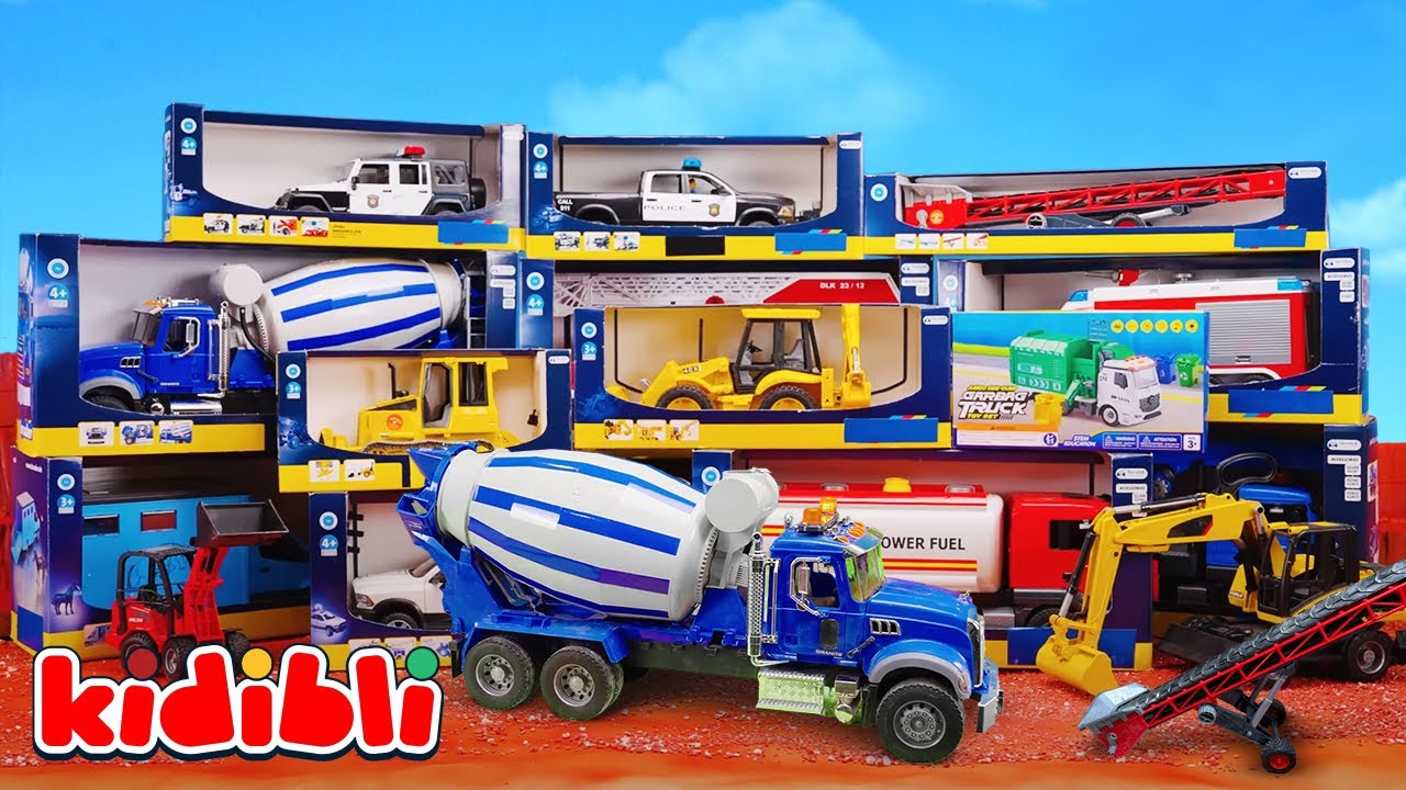 Oyuncak Kep&ccedil;e, Damperli Kamyon ve Mikser Hazine Buluyor! 💎🚧 Eğitici Oyuncak Videosu | Kidibli