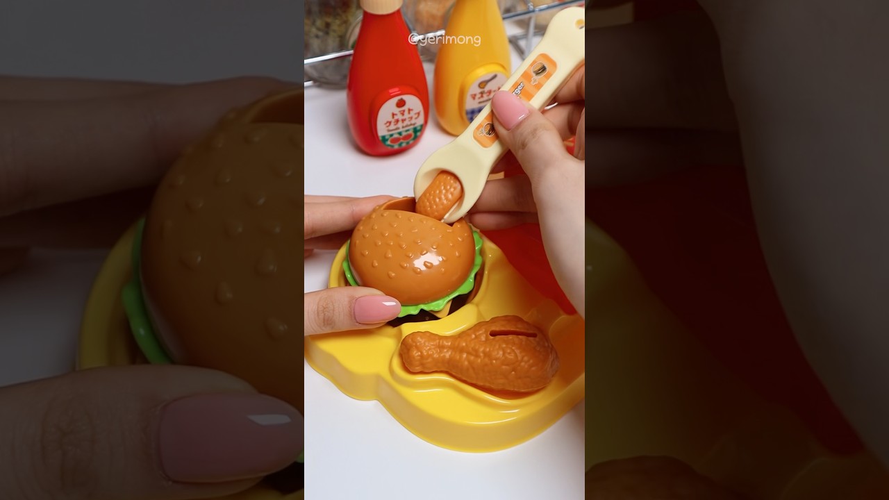 Satisfying Miniature: Burger Lunch Box ASMR (No talking)