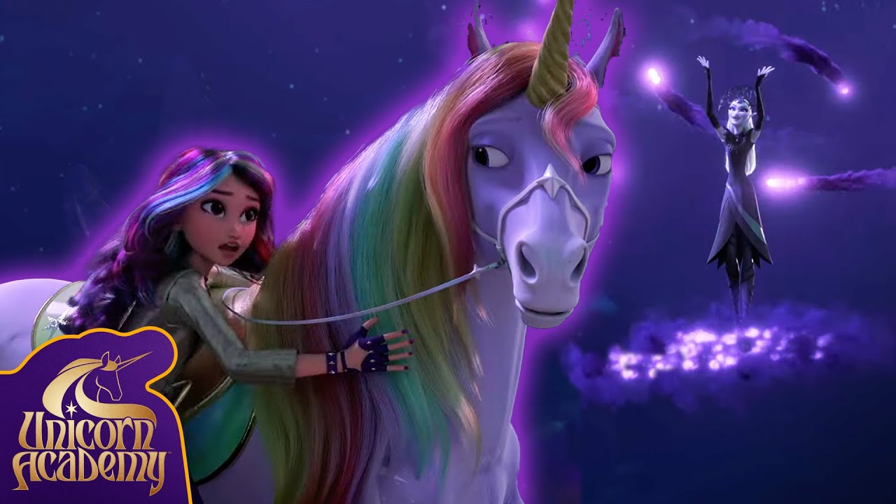 Sophia and Wildstar take on Ravenzella ALONE! 😱🦄👿 Unicorn Academy Clips