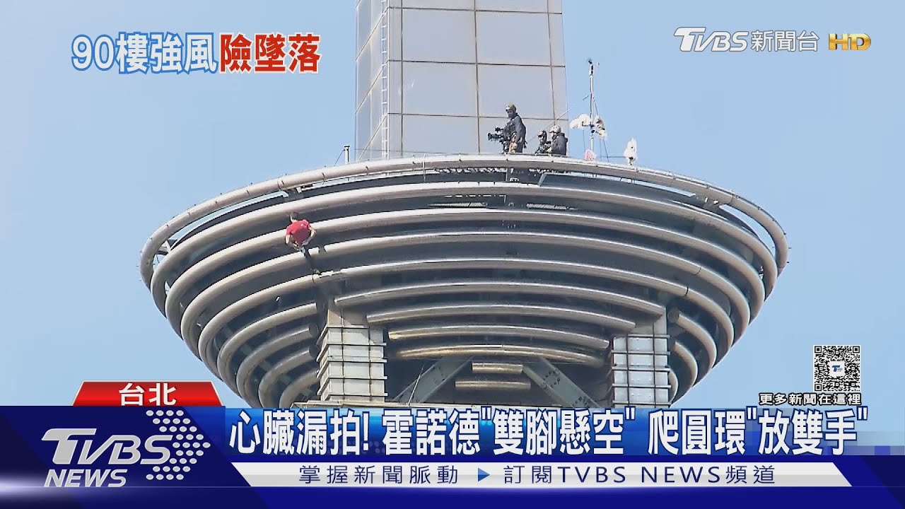 心臟漏拍!霍諾德「雙腳懸空」 爬圓環「放雙手」｜TVBS新聞 @tvbsnews24live