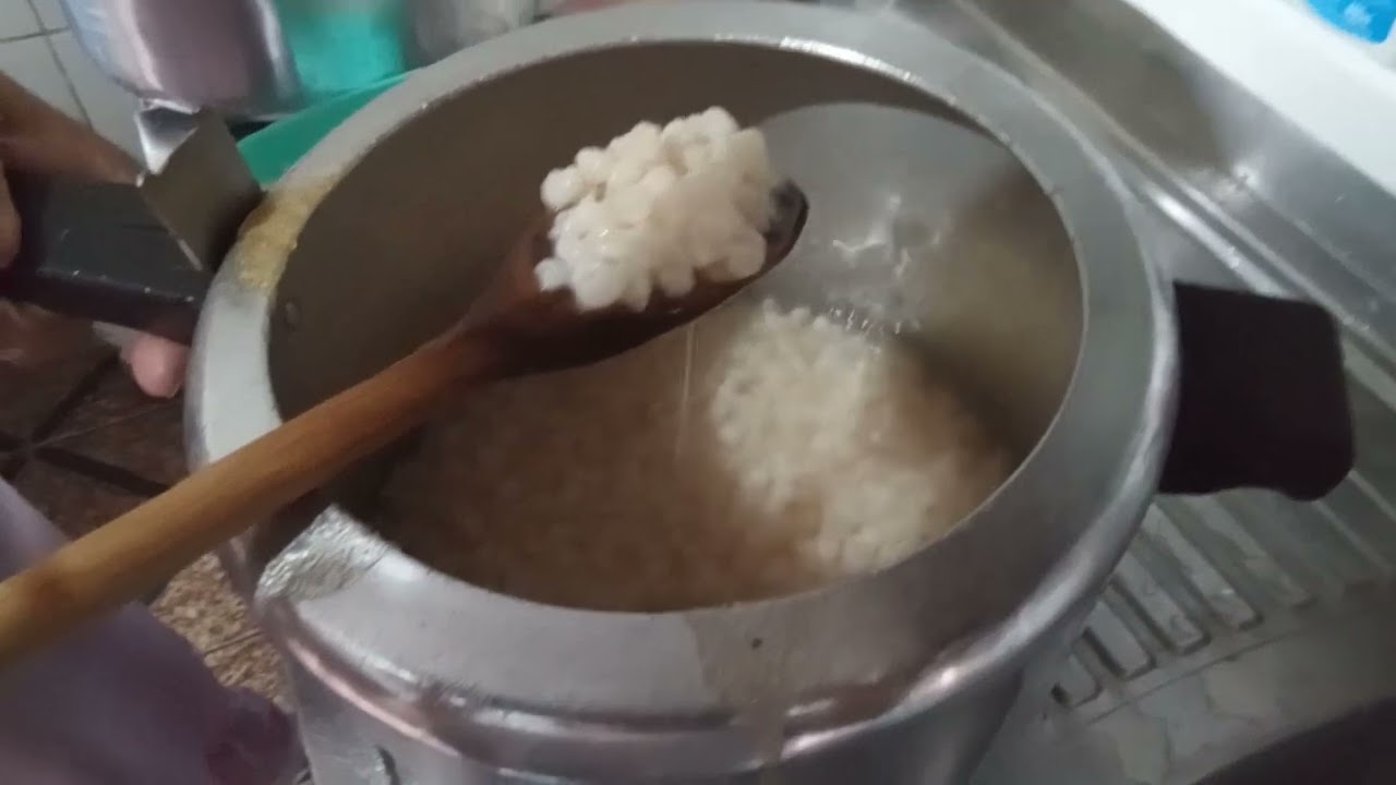 Mingau de milho branco com farinha de tapioca