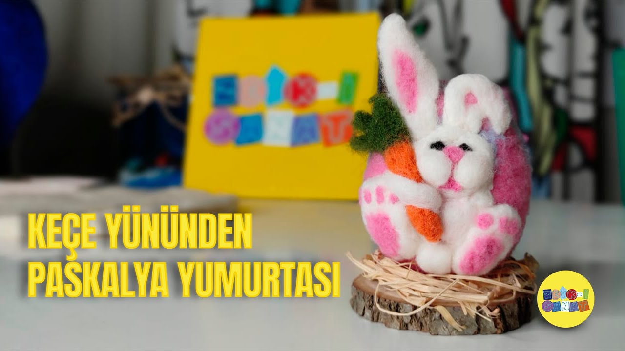 KEÇE YÜNÜNDEN PASKALYA YUMURTASI | Easter egg made of felt wool