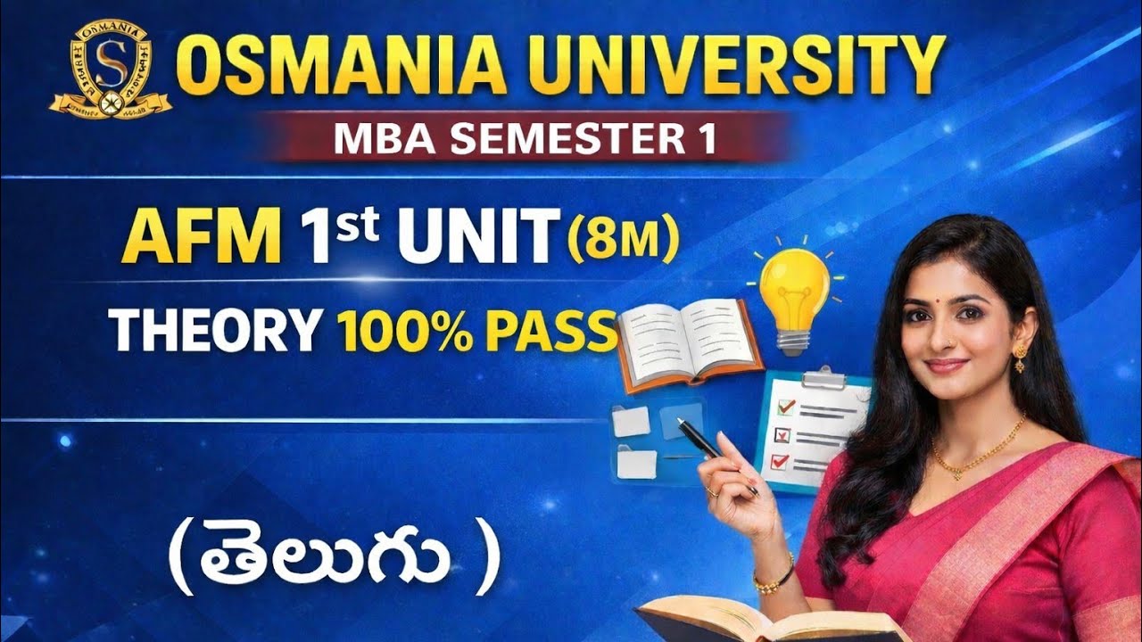 AFM 1st unit explanation in telugu (MBA 1st sem)