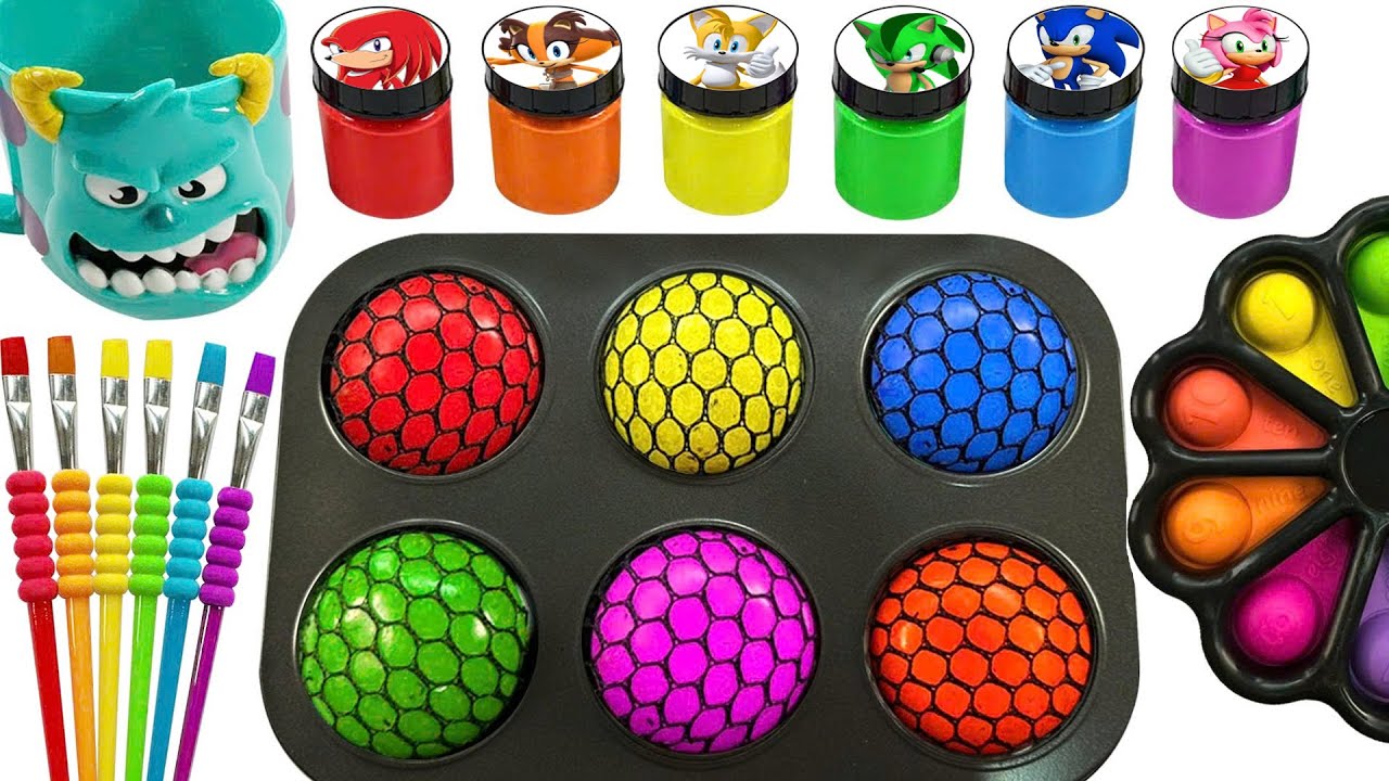 Oddly Satisfying ASMR | Squeezing Mesh Stress Balls & Satisfying Transformation | No Talking