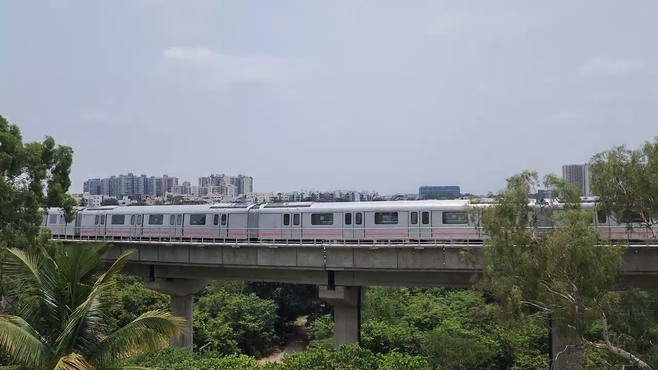 Pink line metro is in final stage of test runs. Bengaluru metro.