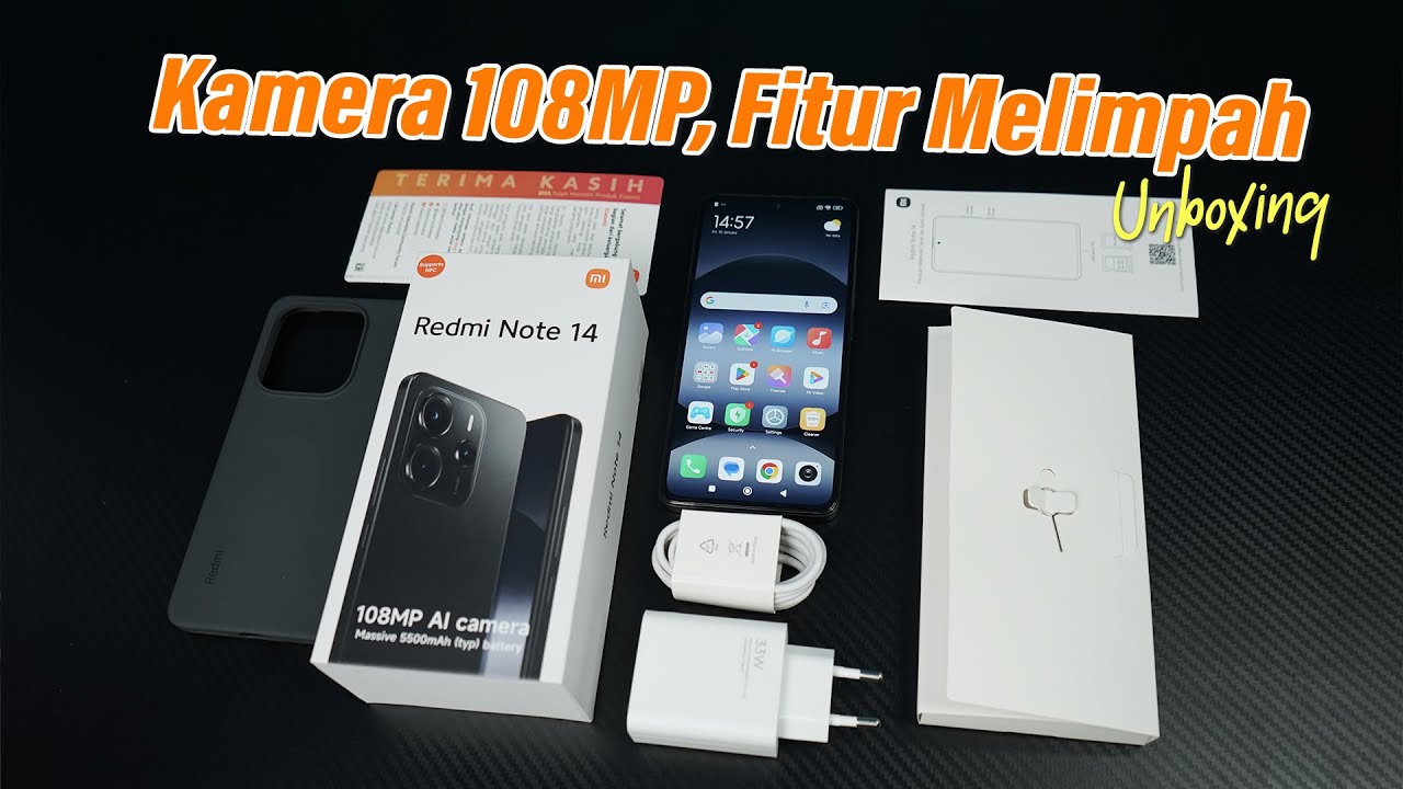 108MP AI + 3x Zoom & Helio G99 Ultra! Unboxing Redmi Note 14 Indonesia!