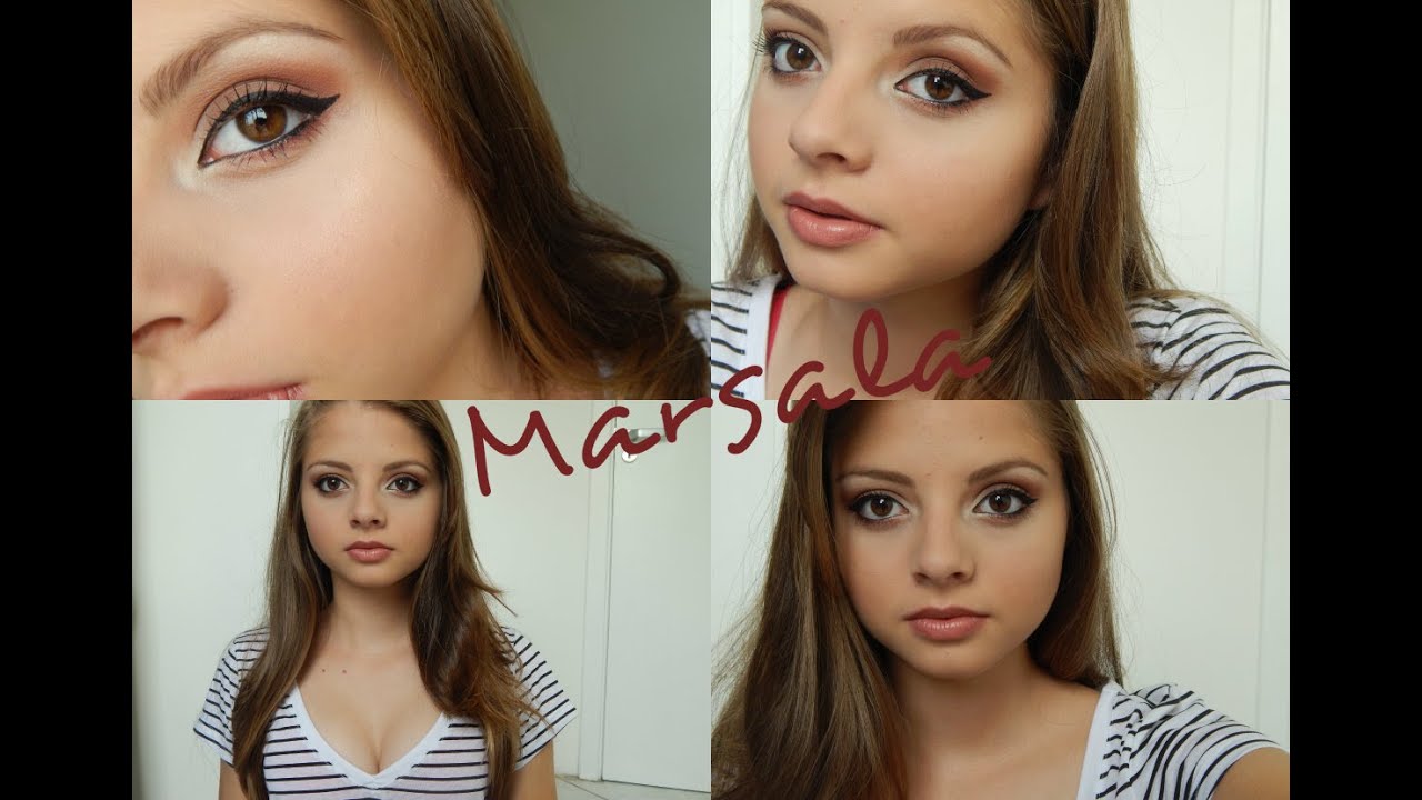 Maquiagem Marsala (cor de 2015)