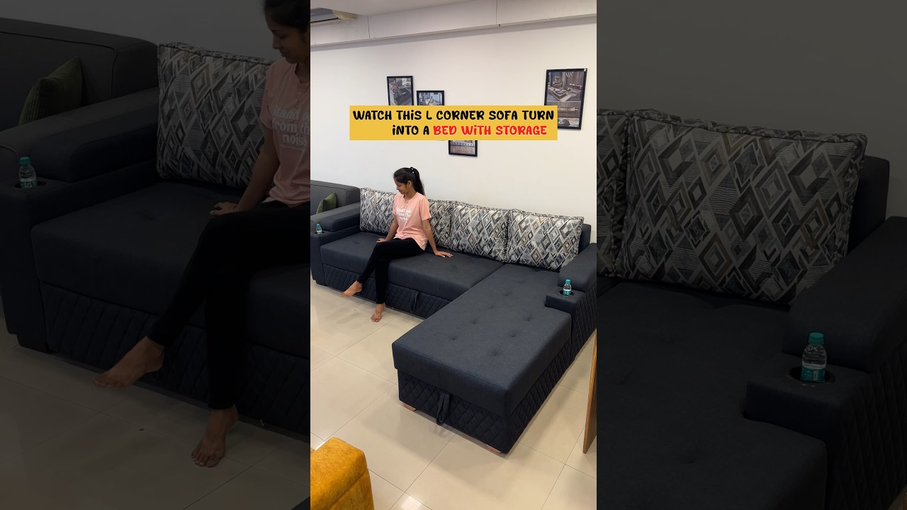 Trending Sofa cum bed 🔥|   #sofabed #furniture #interiordesign #trendingshorts #viralvideo