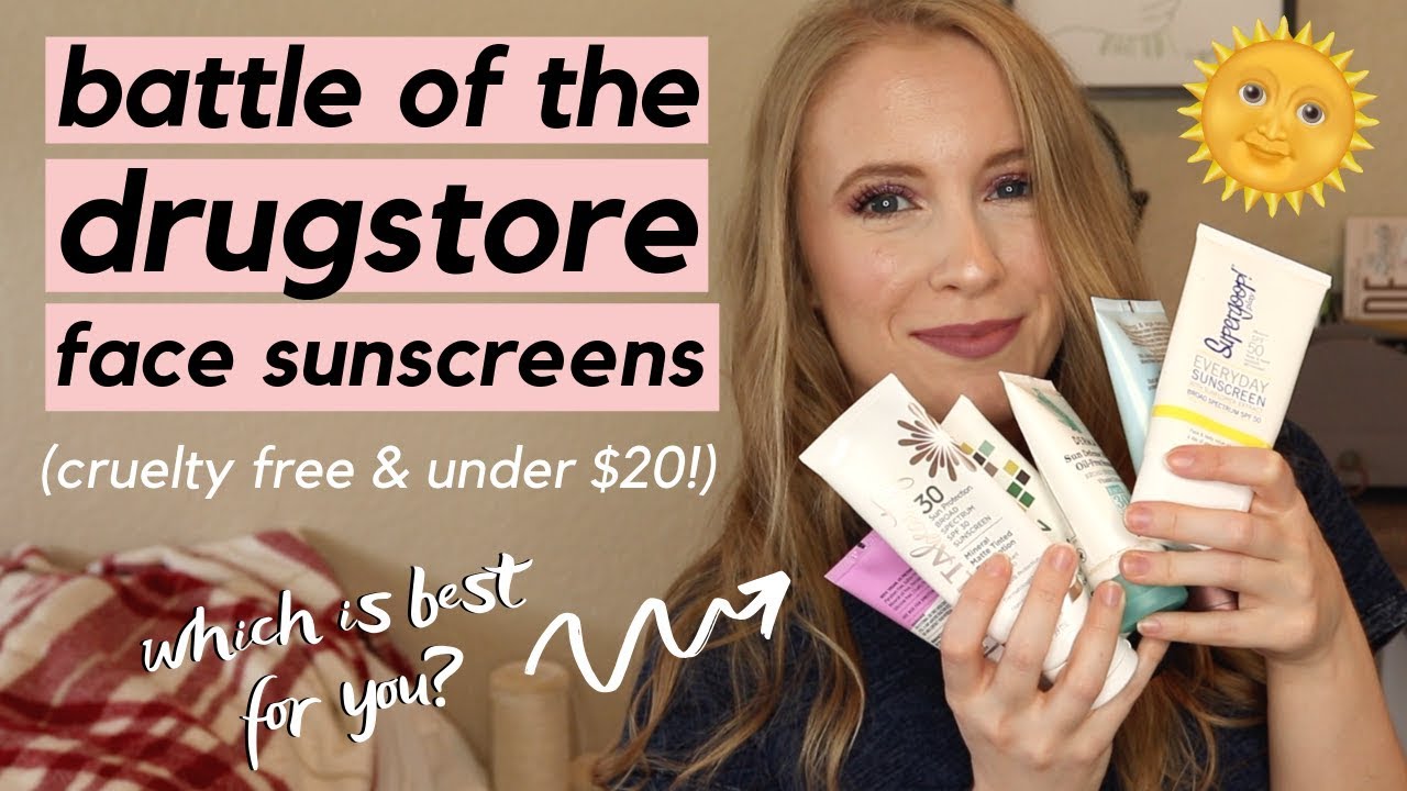 BEST & WORST DRUGSTORE FACE SUNSCREENS! Derma E, Andalou, Mineral Fusion, Acure, Ulta, Supergoop...