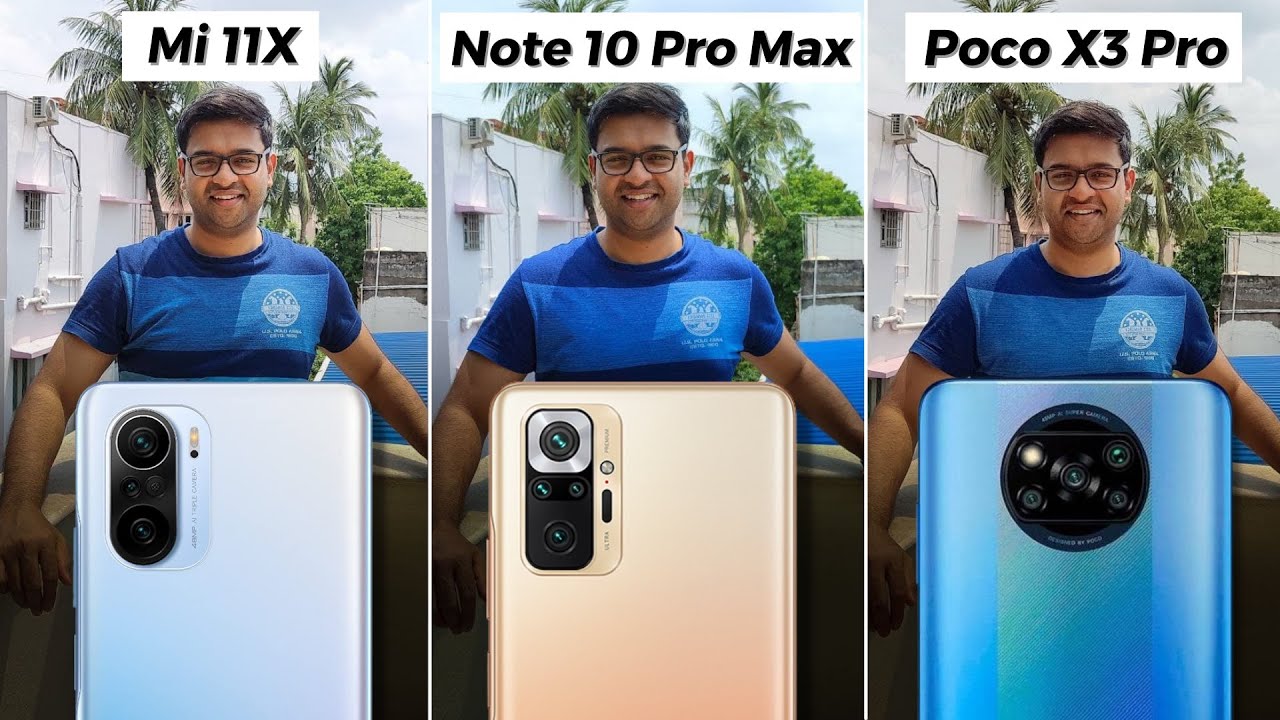 Mi 11X vs Redmi Note 10 Pro Max vs Poco X3 Pro Camera Comparison - 48MP vs 108MP!!