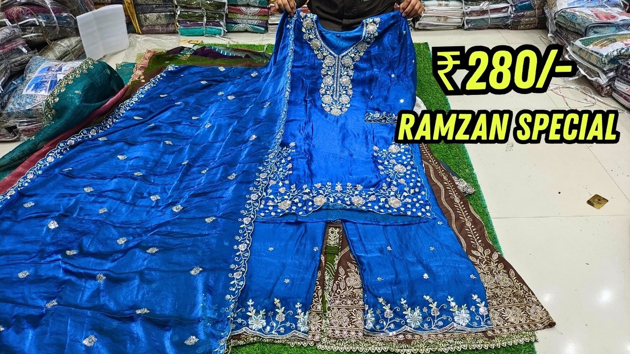 Fancy Suits ₹280/- Ramzan Special 🌙 Hyderabad Wholesale Dress Material Marwa Creation