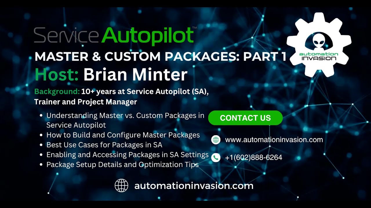 Service Autopilot: Master & Custom Packages Part 1