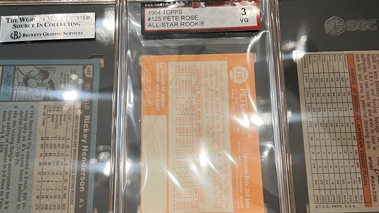 SGC submission reveal including Mantle, Rose,Rickey Henderson RC, Carl Yastrzemski & more