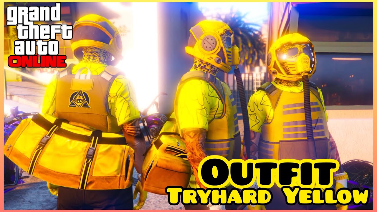 💛 CONJUNTO TRYHARD YELLOW 💛 - CONJUNTO OFICIAL DEL CANAL - GTA ONLINE PS4 Xbox ONE Y PC