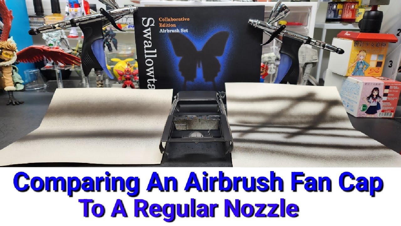 Comparing An Airbrush Fan Cap To A Regular Nozzle