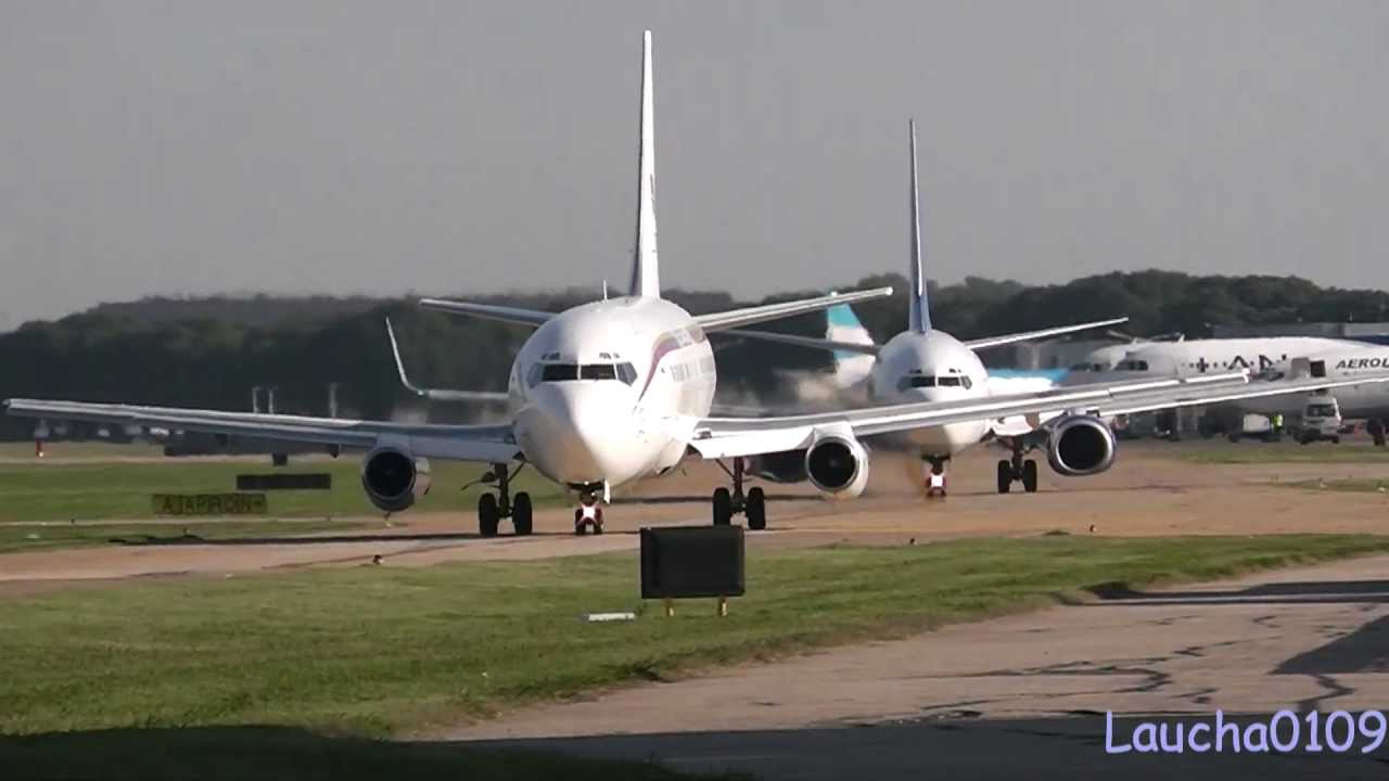 Historico Boeing 737-200 en Aeroparque FULL HD
